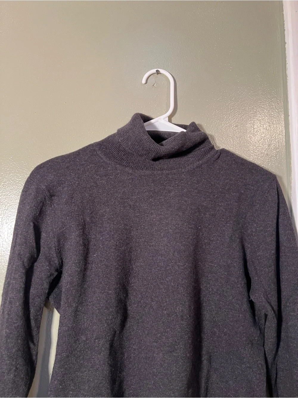 Vintage Lauren Ralph Lauren Turtleneck Sweater Dark Charcoal Gray Long Sleeve
